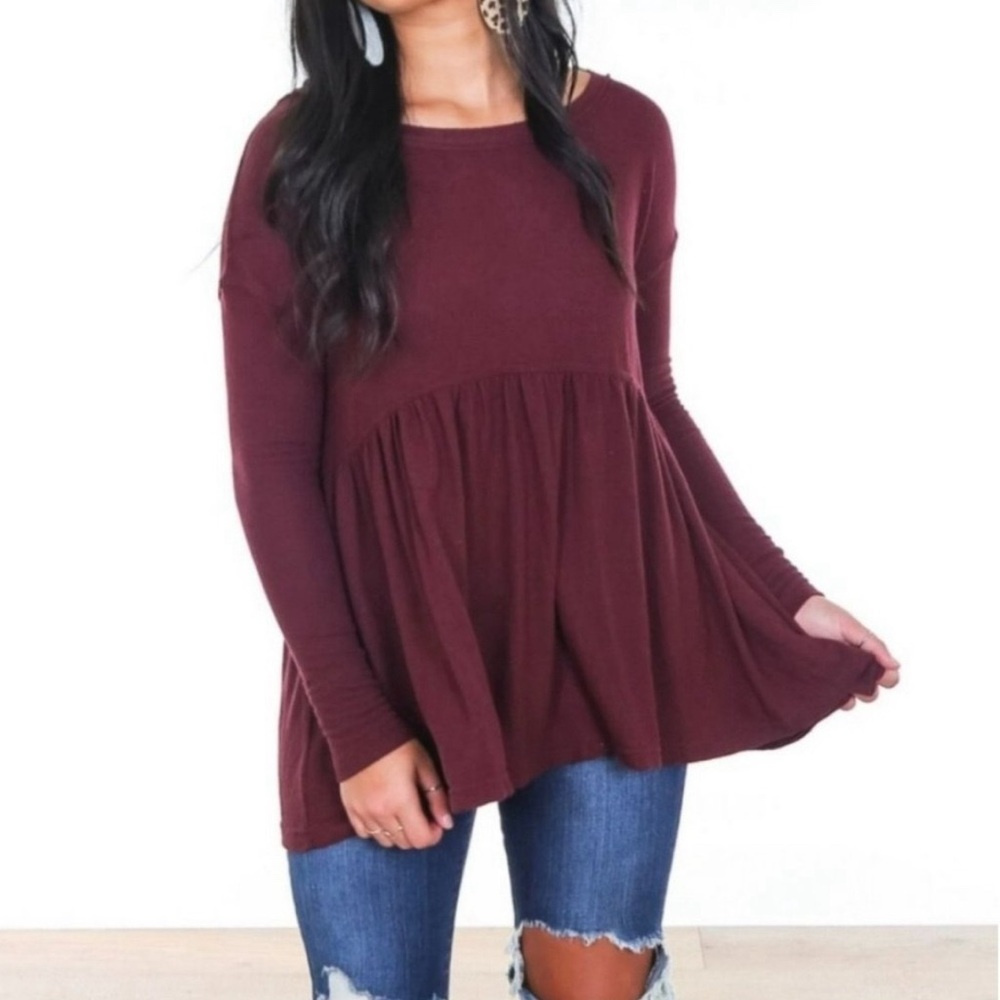 Free People Forever Your Girl Tee Garnet Empress S